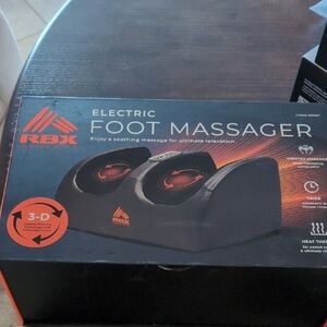 RBX Electric Foot Massager in Black with Orange Accents